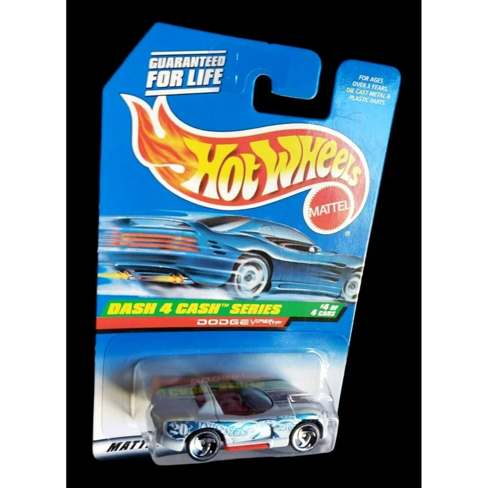 VTG 1998 Hot Wheels DODGE VIPER RT/10 Pearl White #724 DASH 4 CASH SERIES 4/4 SB